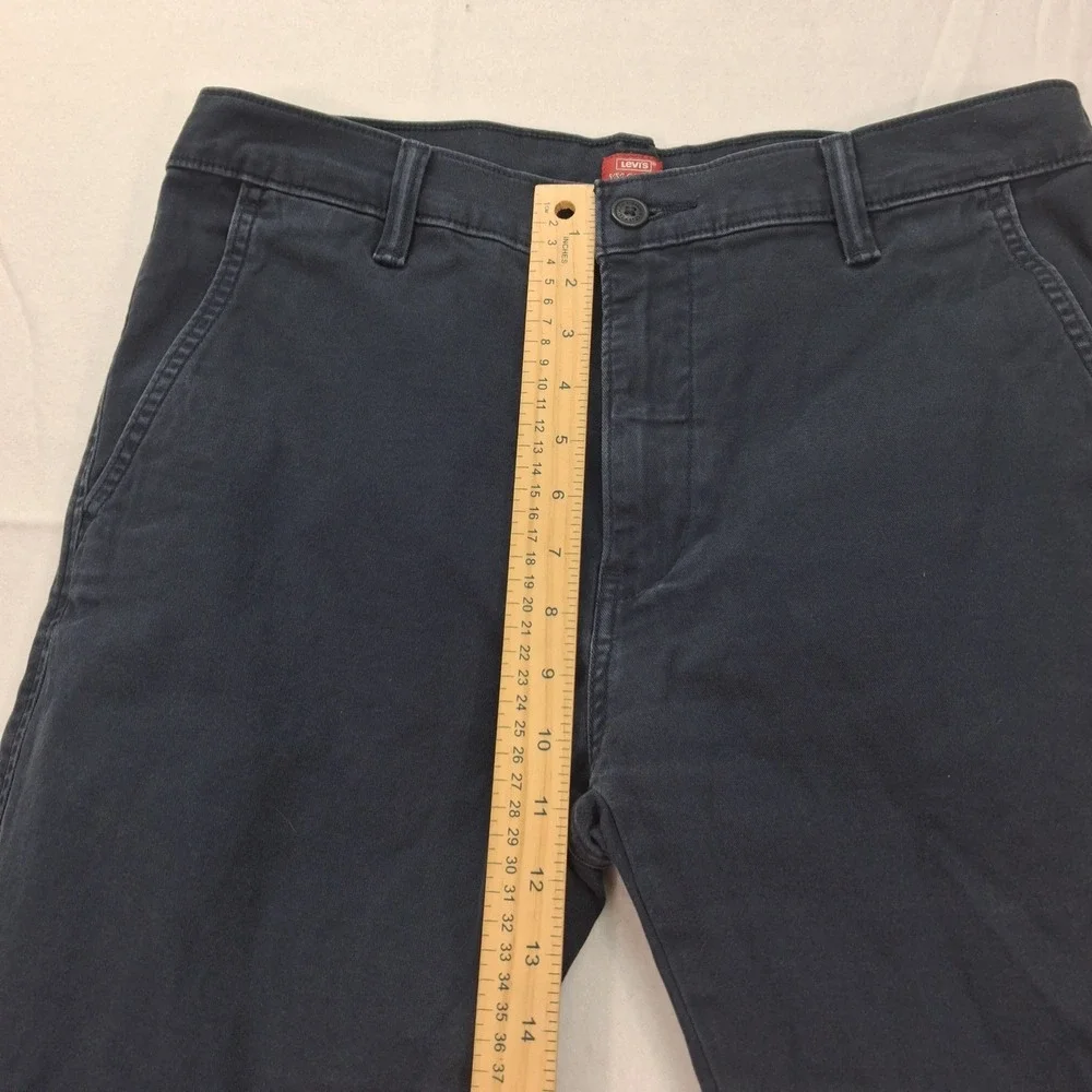Levi's Pants Mens 33 XX Chino Standard Taper Navy Blue WaterLess EUC